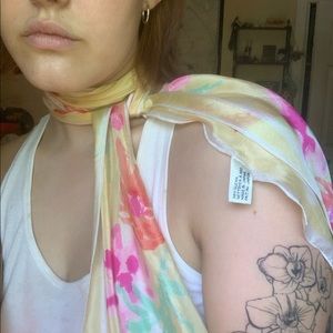 vintage silk floral scarf